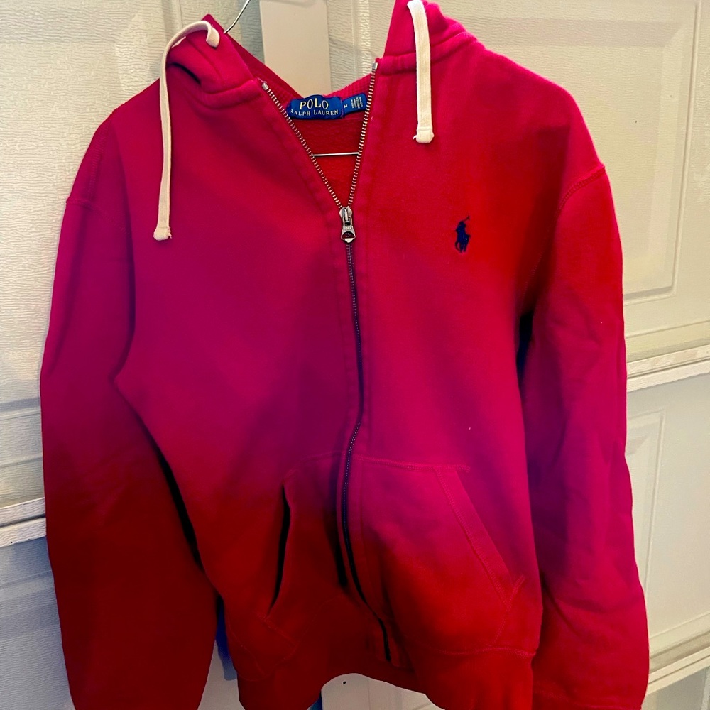 Polo red zip up